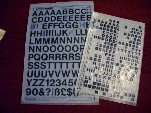 Letraset Bogen