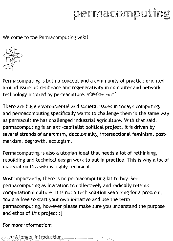 Permacomputing